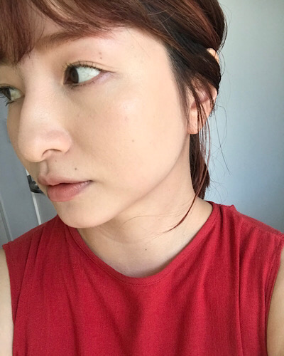 ヘラ クッションファンデーション 薄く塗った画像