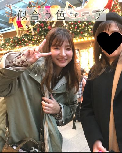 似合う色を着た私の写真