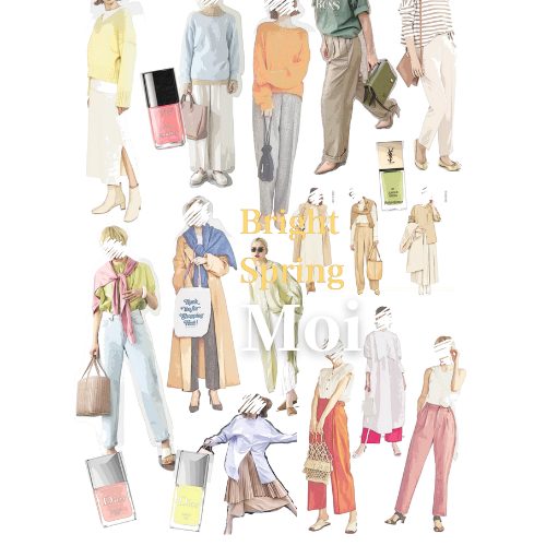 スプリングファッションカラーコラージュ