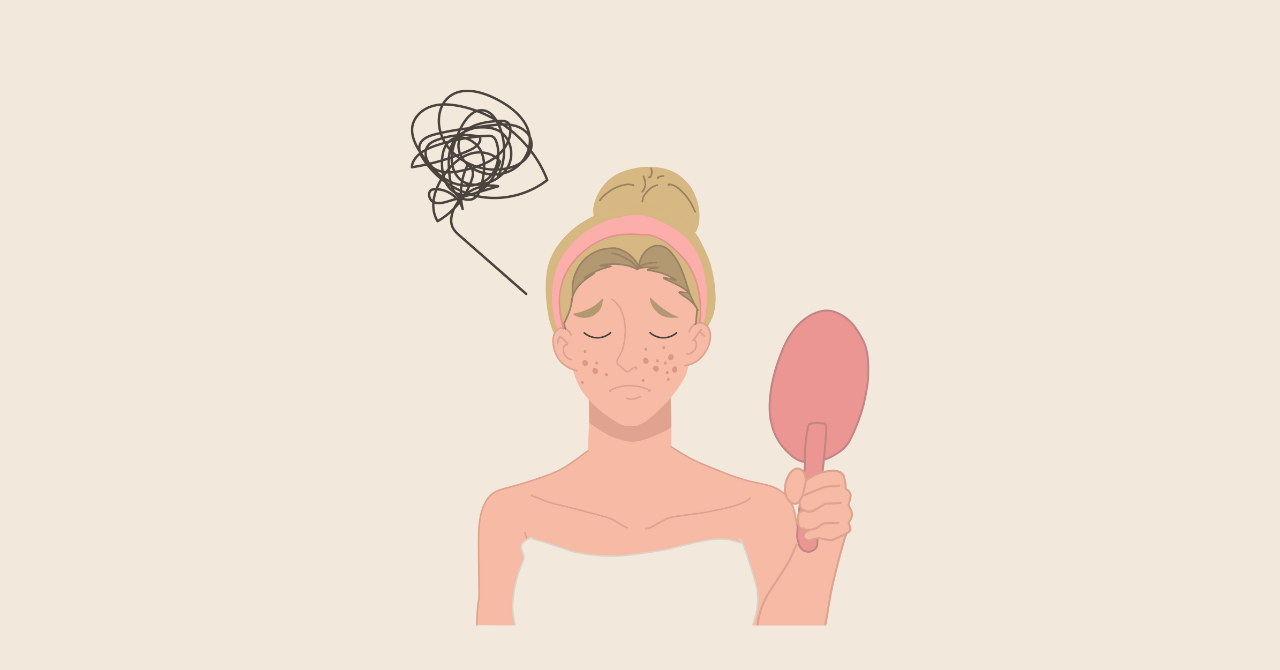 ファンデーションの毛穴落ちに悩む女性